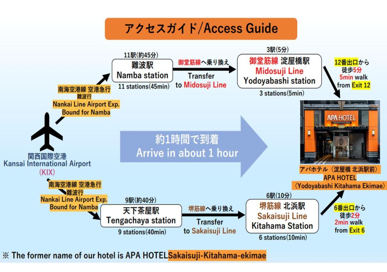 Apa Hotel Yodoyabashi Kitahama Ekimae Ōsaka Exterior foto